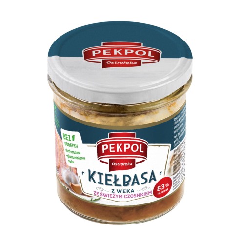 Kiełbasa z Weka ze świeżym czosnkiem 280g Pekpol